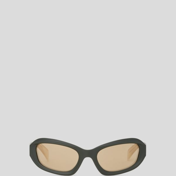 Karl Lagerfeld, Lunettes De Soleil Avec Logo Klj, Femme, Kaki, Taille: L00