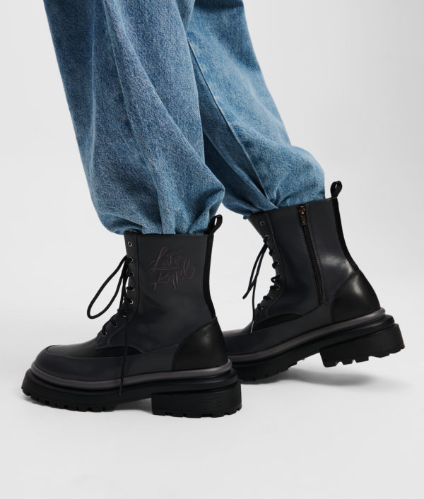 Karl Lagerfeld, Bottes Klj X Atelier Reservé Brooke, Homme, Noir/Gris, Taille: L46