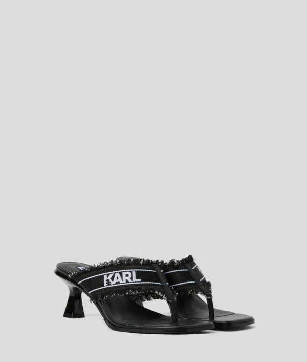 Karl Lagerfeld, Sandales À Talons En Denim Panache Ii, Femme, Deninoir, Taille: L41
