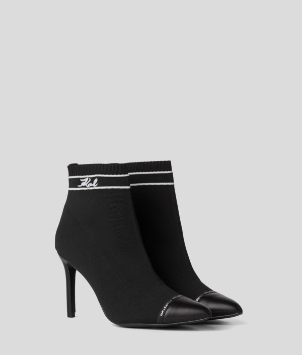 Karl Lagerfeld, Bottines Signia En Tricot Pandara, Femme, Noir, Taille: L41