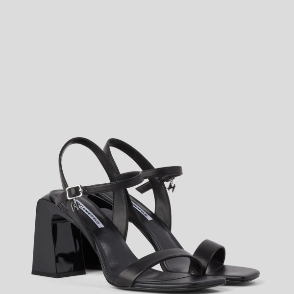 Karl Lagerfeld, Sandales À Talons À Lanières Astra Nova, Femme, Noir, Taille: L41