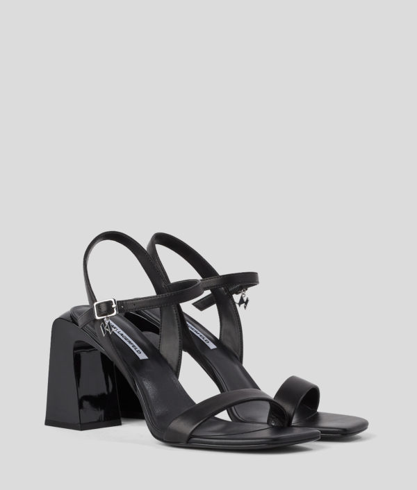 Karl Lagerfeld, Sandales À Talons À Lanières Astra Nova, Femme, Noir, Taille: L41