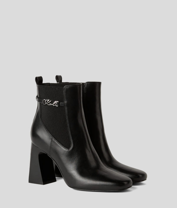 Karl Lagerfeld, Bottines Karl Signature Astra Nova Gore, Femme, Noir, Taille: L41