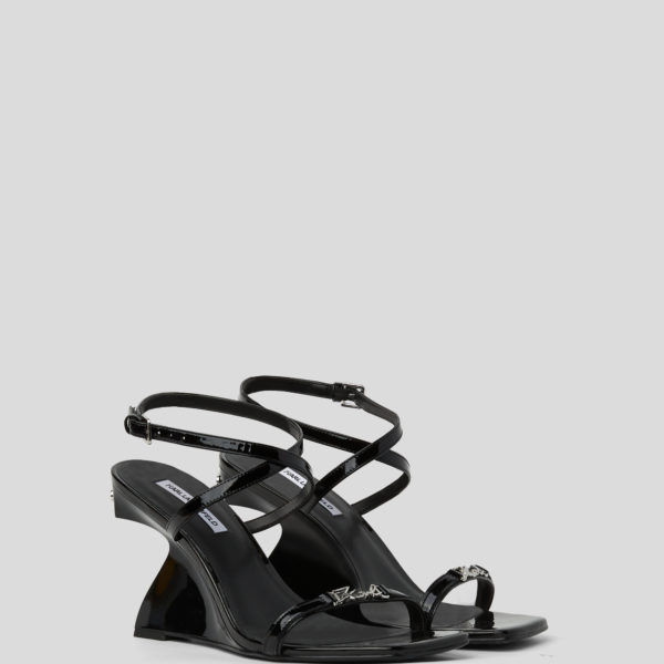Karl Lagerfeld, Chaussures À Talon Compensé Karl Signature Waverly, Femme, Noir, Taille: L41