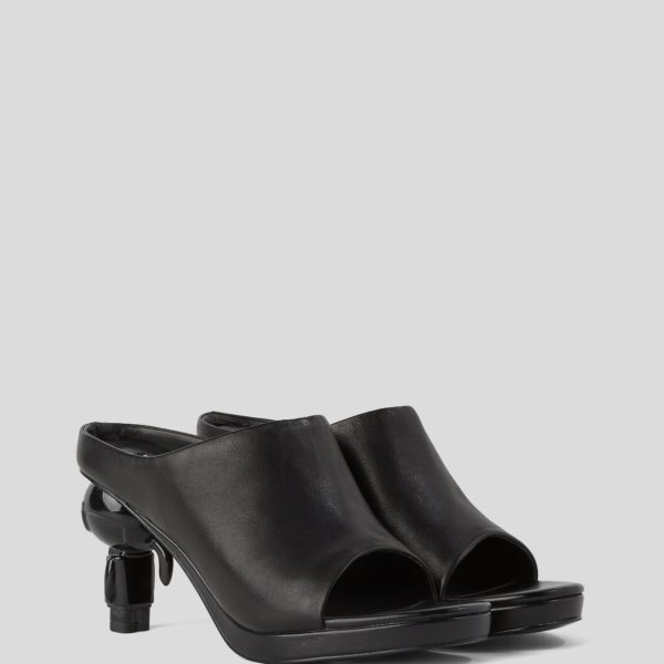 Karl Lagerfeld, Mules Ikon À Petit Talon, Femme, Noir, Taille: L41