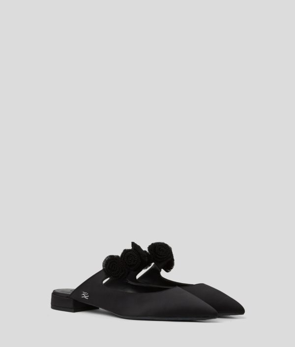 Karl Lagerfeld, Mules Kerrie Flora Mary Jane, Femme, Noir, Taille: L41