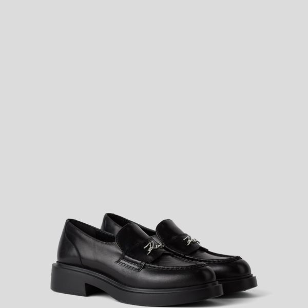 Karl Lagerfeld, Mocassins Avec Strass Macie Signia, Femme, Noir, Taille: L41