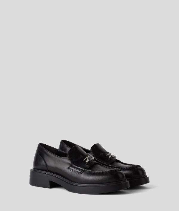 Karl Lagerfeld, Mocassins Avec Strass Macie Signia, Femme, Noir, Taille: L41