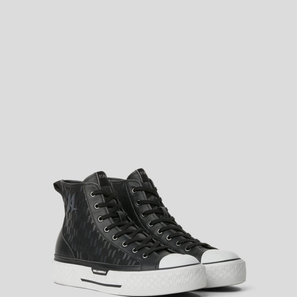 Karl Lagerfeld, Baskets Kl Monogram Kampus, Homme, Gris Clair/Noir, Taille: L46