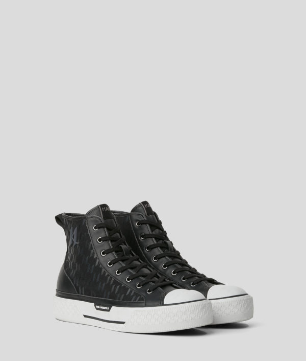 Karl Lagerfeld, Baskets Kl Monogram Kampus, Homme, Gris Clair/Noir, Taille: L46