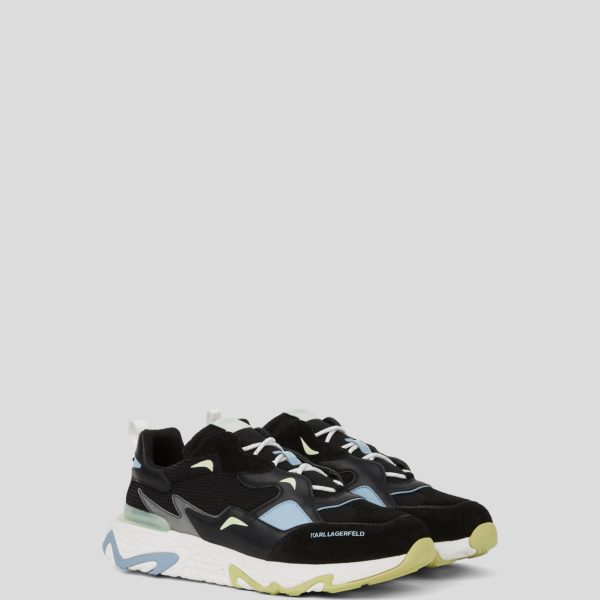 Karl Lagerfeld, Baskets En Cuir Blaze Strike, Homme, Noir/Bleu, Taille: L46