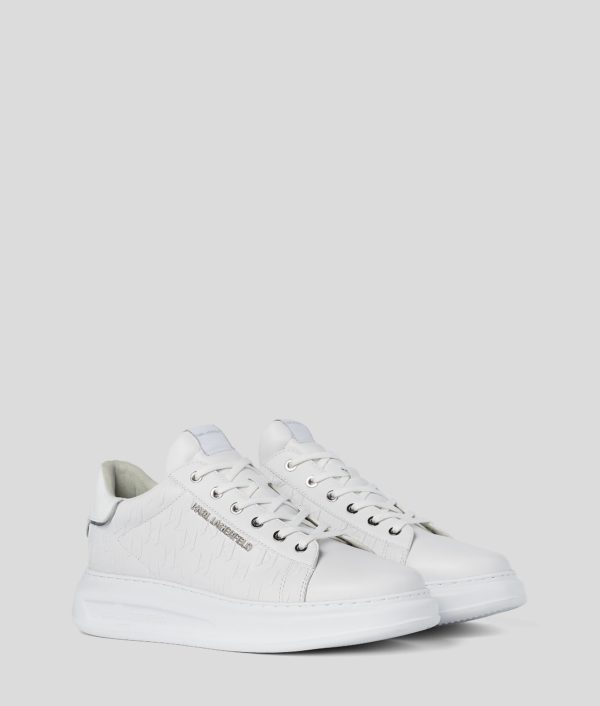 Karl Lagerfeld, Basket Kl Monogram Kapri, Homme, Blanc, Taille: L46