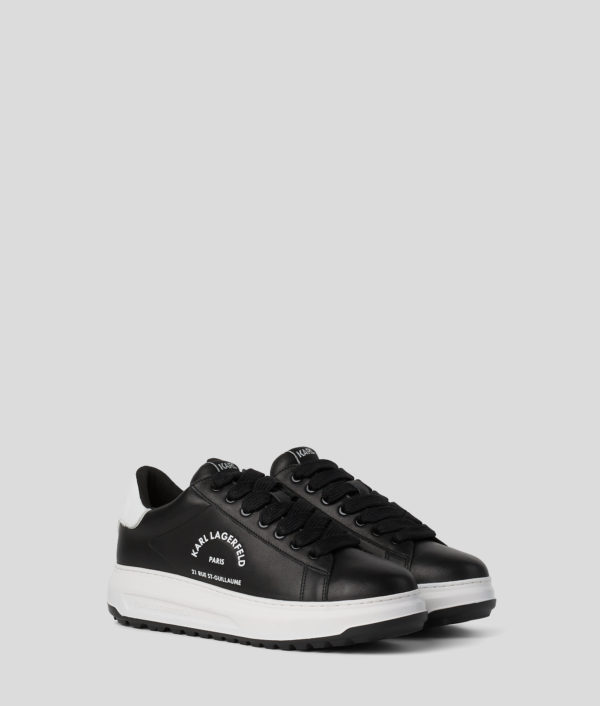 Karl Lagerfeld, Baskets Crantées Rue St-guillaume Kapri, Homme, Noir/Blanc, Taille: L46