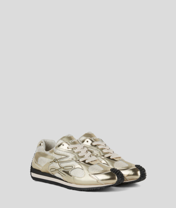 Karl Lagerfeld, Baskets Avec Insert Velocette Autograph, Femme, Or, Taille: L41
