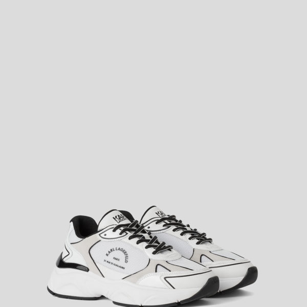 Karl Lagerfeld, Baskets Basses Komet Rue St-guillaume, Femme, Blanc/Noir, Taille: L41