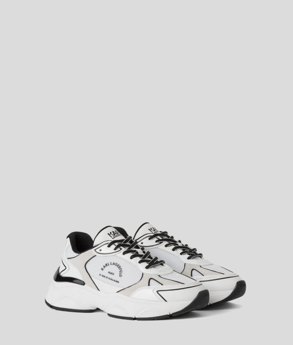 Karl Lagerfeld, Baskets Basses Komet Rue St-guillaume, Femme, Blanc/Noir, Taille: L41