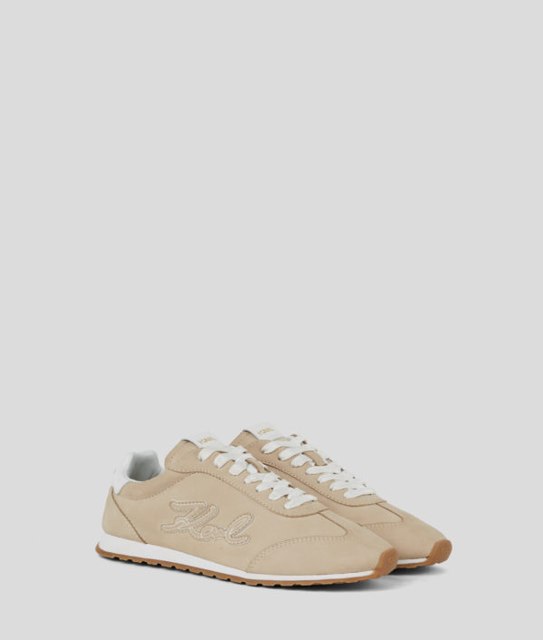 Karl Lagerfeld, Baskets À Écusson Embro Venus Signia, Femme, Blanc Cassé, Taille: L41