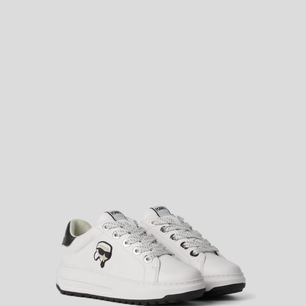 Karl Lagerfeld, Baskets Crantées Ikon Nft Kapri, Femme, Blanc/Noir, Taille: L41
