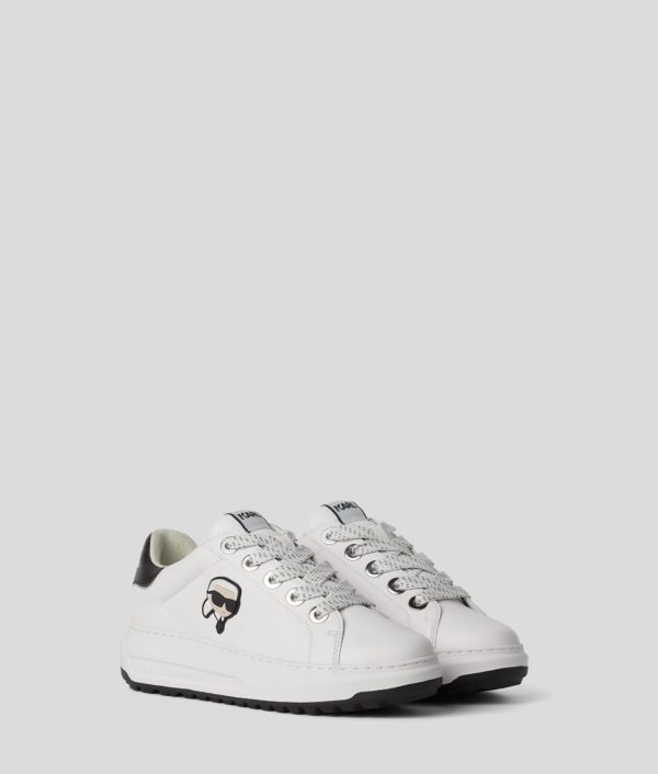 Karl Lagerfeld, Baskets Crantées Ikon Nft Kapri, Femme, Blanc/Noir, Taille: L41