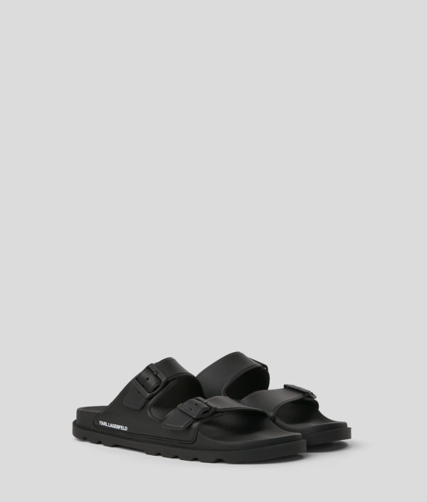 Karl Lagerfeld, Claquettes Kondo Tred, Homme, Noir, Taille: L46
