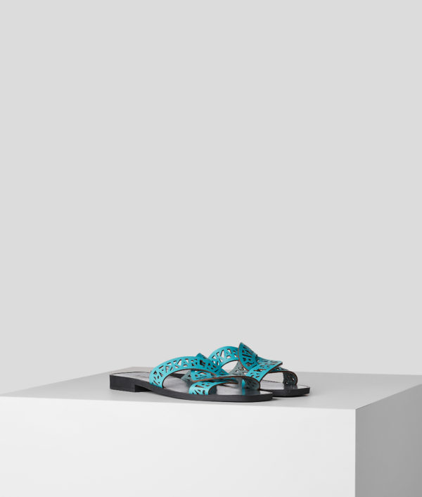 Karl Lagerfeld, Mules À Boucle Interlok Skoot, Femme, Aigue-Marine, Taille: L41