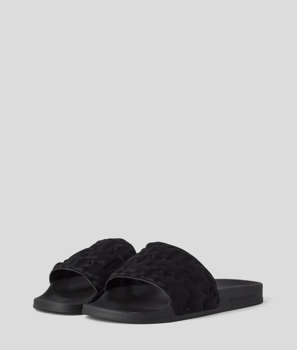 Karl Lagerfeld, Sandales Rembourrées Kl Monogram, Femme, Noir, Taille: L41