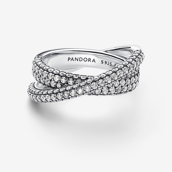 Anneau Double Pavé Croisé Pandora Timeless - Pandora