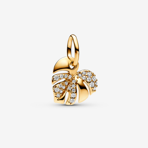 Bracelet Composé Nœud Scintillant & Feuille de Monstera Scintillant – Pandora