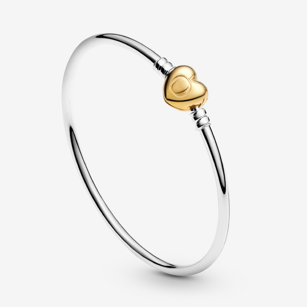 Bracelet Jonc Fermoir Cœur Logo Pandora - Pandora
