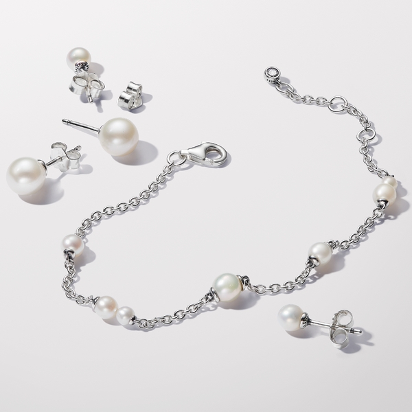 Clous d’Oreilles Perle de Culture d’Eau Douce Traitée 7 mm – Pandora