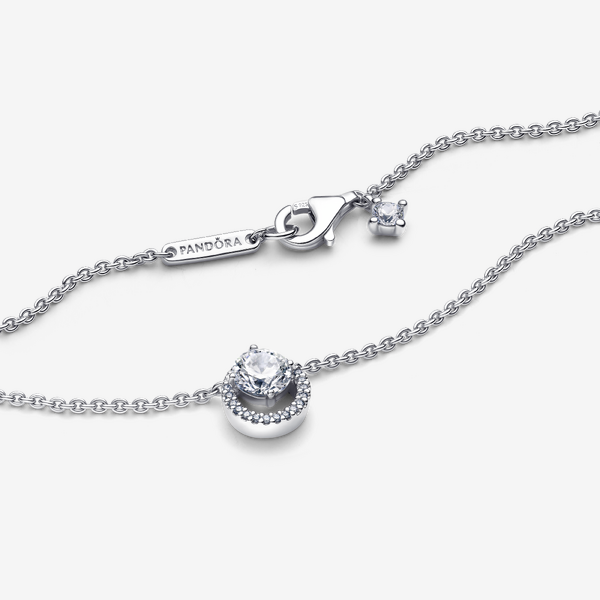 Collier Pendentif Halo Rond Scintillant – Pandora