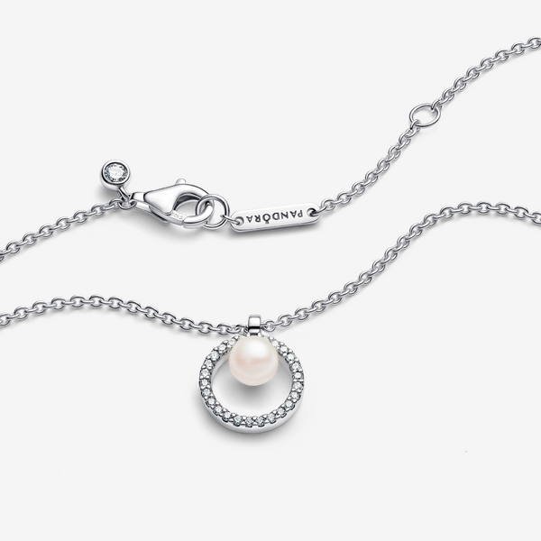 Collier Perle de Culture d'Eau Douce Traitée & Pavé - Pandora