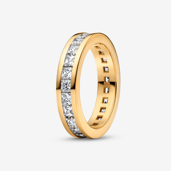 Ensemble de Bagues Éternité & Halo Ovale Scintillant – Pandora