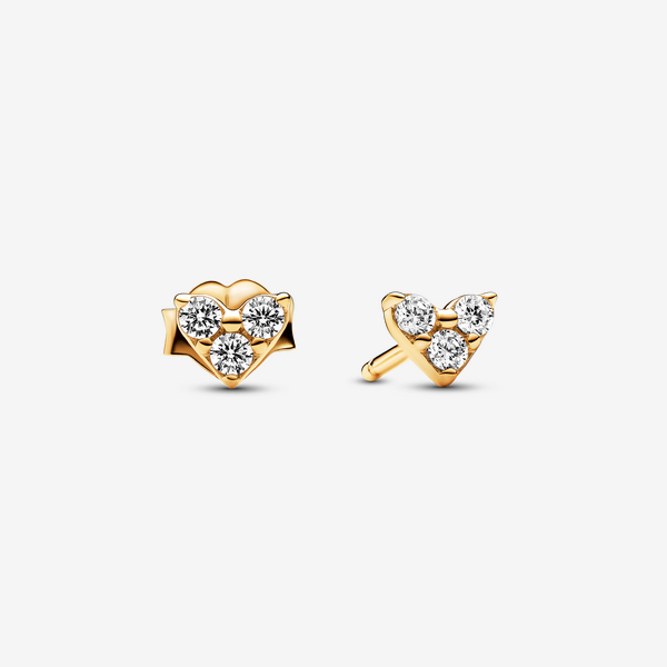 Parure Dorée à l’Or Cœur Trois Pierres – Pandora