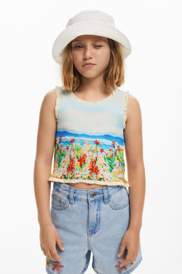 T-shirt à imprimé paysage - Desigual