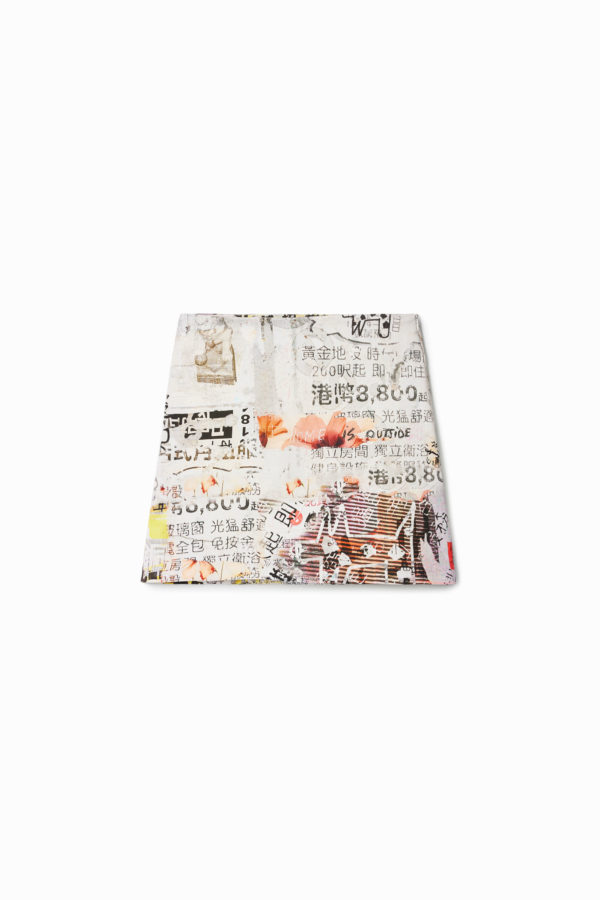 Minijupe à découpes de journaux - Desigual