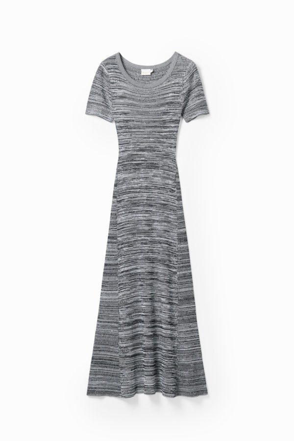 Robe longue côtelée marbrée - Desigual