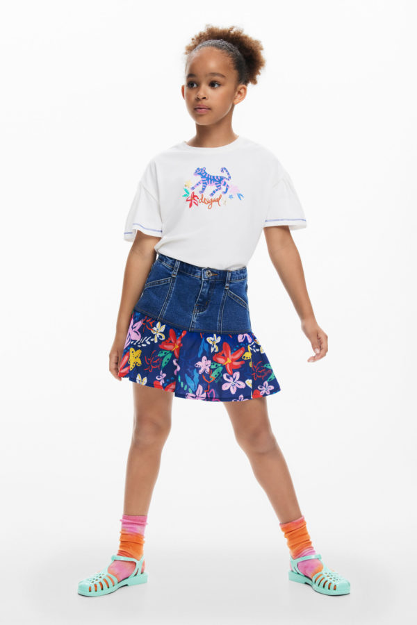 Jupe en denim à volants - Desigual