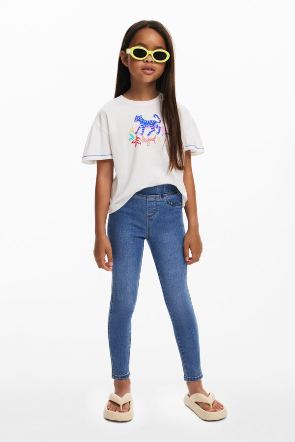 Leggings en denim avec logo - Desigual