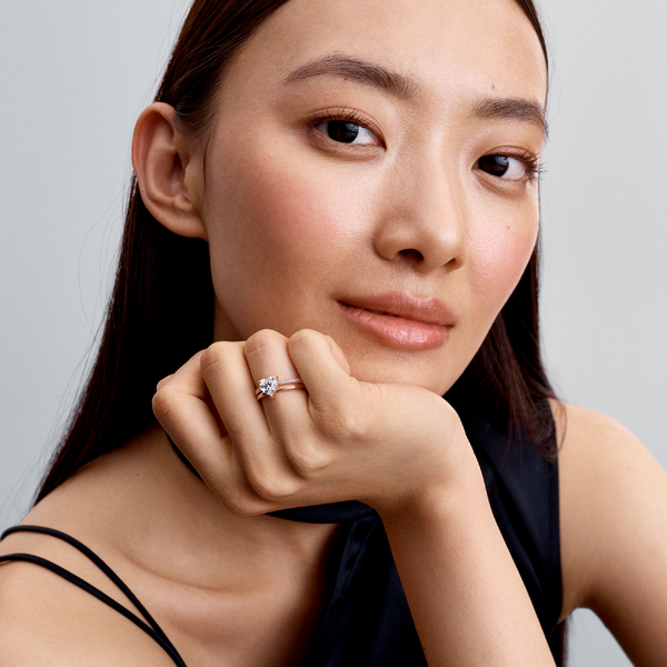 Bague Cœur Anneau Double – Pandora