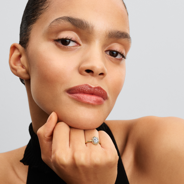 Bague Halo Ovale Scintillant – Pandora