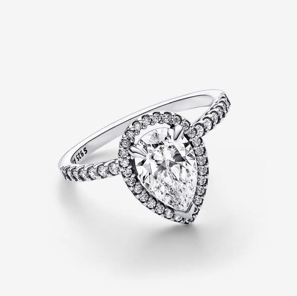 Bague Halo Poire Scintillante – Pandora