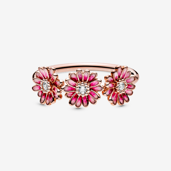 Bague Trio de Marguerites Rose – Pandora