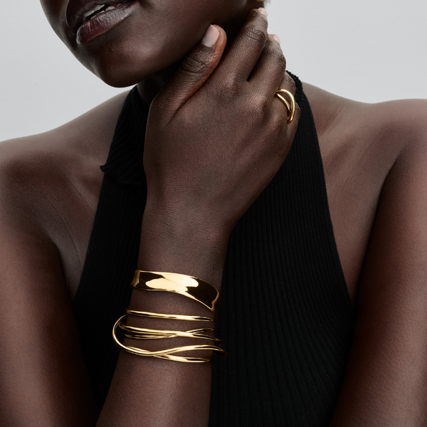 Bracelet Jonc Ouvert Fil de Forme Organique – Pandora