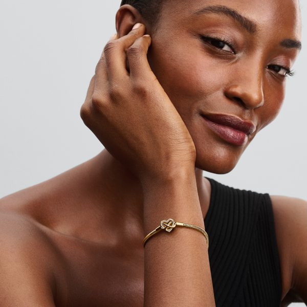 Bracelet Maille Serpent Fermoir Cœur de l’Infini Scintillant – Pandora