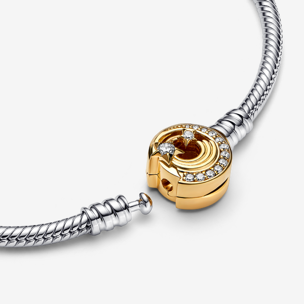 Bracelet Maille Serpent Fermoir Étoile Filante Pandora Moments – Pandora