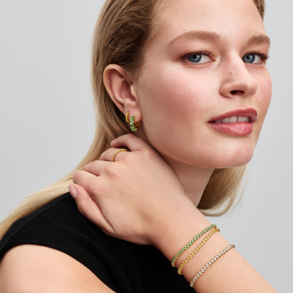 Bracelet Rivière Vert Scintillant – Pandora