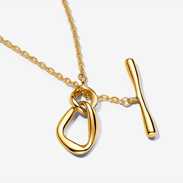 Collier Barre en T Cercles de Forme Organique – Pandora