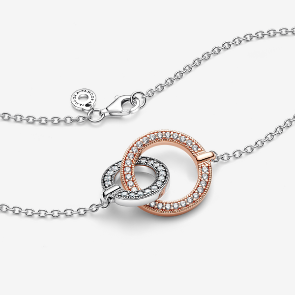 Collier Cercles Entrelacés Bimatière Pandora Signature – Pandora