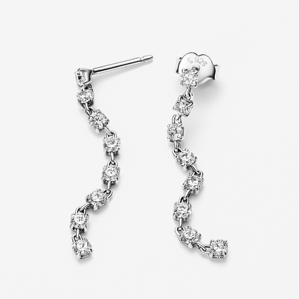 Pendants d’Oreilles Huit Pierres Scintillantes – Pandora